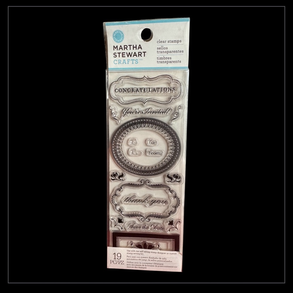 Martha Stewart Crafts Clear Stamps Phrases & Greetings by EK Success - 19 Pcs